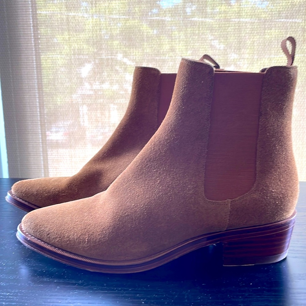 Celine tan suede chelsea boot. Size 36